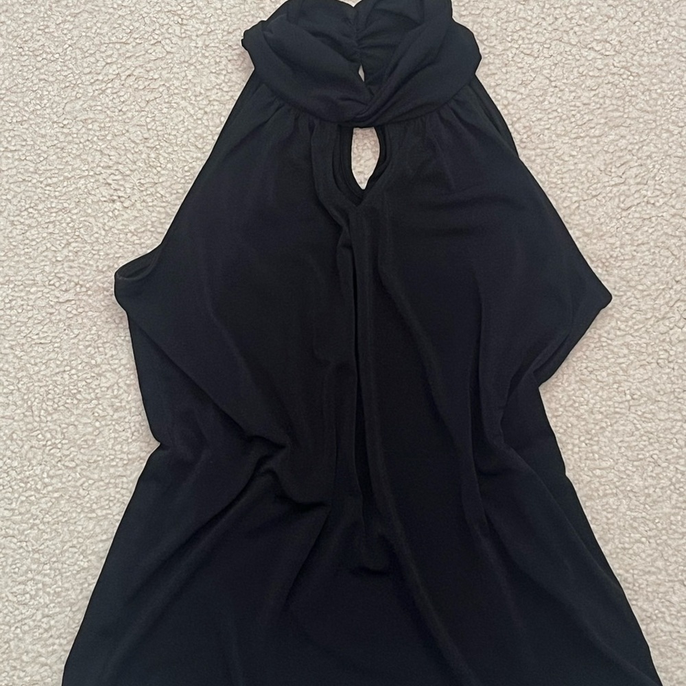 Adrianna Papell Black Halter Top
